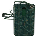 GOYARD Herringbone Pass Case PVC Leather Green Auth 123464-13