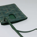 GOYARD Herringbone Pass Case PVC Leather Green Auth 123464-6