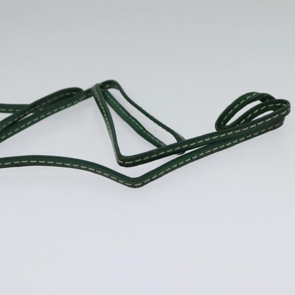 GOYARD Herringbone Pass Case PVC Leather Green Auth 123464