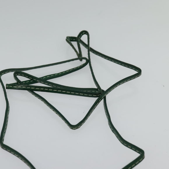 GOYARD Herringbone Pass Case PVC Leather Green Auth 123464