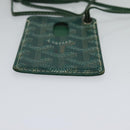 GOYARD Herringbone Pass Case PVC Leather Green Auth 123464-5