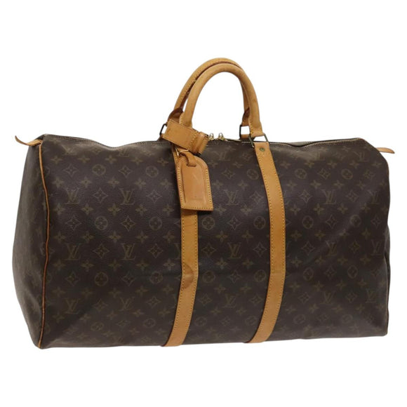 LOUIS VUITTON Monogram Keepall 55 Boston Bag M41424 LV Auth 123478