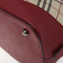 BURBERRY Nova Check Hand Bag Canvas Beige Auth 123491-14