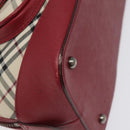 BURBERRY Nova Check Hand Bag Canvas Beige Auth 123491-15