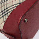 BURBERRY Nova Check Hand Bag Canvas Beige Auth 123491-9