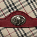 BURBERRY Nova Check Hand Bag Canvas Beige Auth 123491-10