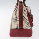BURBERRY Nova Check Hand Bag Canvas Beige Auth 123491-3
