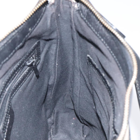 BURBERRY Nova Check Shoulder Bag Canvas Beige Silver Auth 123493