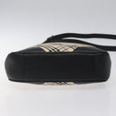 BURBERRY Nova Check Shoulder Bag Canvas Beige Silver Auth 123493-5