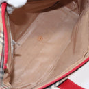 BURBERRY Nova Check Hand Bag Canvas Beige Gold Auth 123495-12