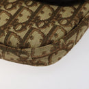 Christian Dior Trotter Canvas Shoulder Bag Brown Gold Auth 123499-14