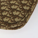 Christian Dior Trotter Canvas Shoulder Bag Brown Gold Auth 123499-9
