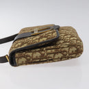 Christian Dior Trotter Canvas Shoulder Bag Brown Gold Auth 123499-4