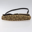 Christian Dior Trotter Canvas Shoulder Bag Brown Gold Auth 123499-5