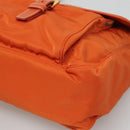 PRADA Shoulder Bag Nylon Orange Gold Auth 123505-15