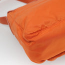 PRADA Shoulder Bag Nylon Orange Gold Auth 123505-18