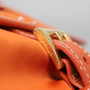 PRADA Shoulder Bag Nylon Orange Gold Auth 123505-8