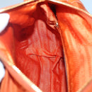 PRADA Shoulder Bag Nylon Orange Gold Auth 123505-23
