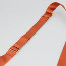 PRADA Shoulder Bag Nylon Orange Gold Auth 123505-14
