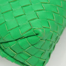 BOTTEGA VENETA INTRECCIATO Shoulder Bag Leather Green Gold Auth 123508-9