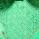 BOTTEGA VENETA INTRECCIATO Shoulder Bag Leather Green Gold Auth 123508-11