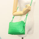 BOTTEGA VENETA INTRECCIATO Shoulder Bag Leather Green Gold Auth 123508-19