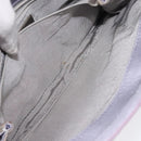 BALLY Chain Hand Bag Satin Purple Silver Auth 123509-19