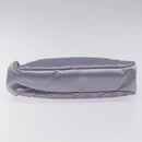 BALLY Chain Hand Bag Satin Purple Silver Auth 123509-5