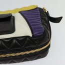 Miu Miu Matelasse Shoulder Bag Leather Yellow Gold Auth 123510-16