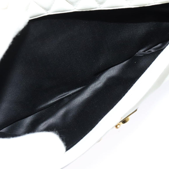 Miu Miu Matelasse Shoulder Bag Leather Yellow Gold Auth 123510