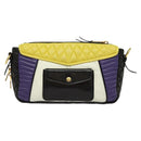 Miu Miu Matelasse Shoulder Bag Leather Yellow Gold Auth 123510-2