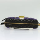 Miu Miu Matelasse Shoulder Bag Leather Yellow Gold Auth 123510-6