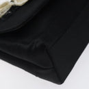 CHANEL Shoulder Bag Silk Black Gold CC Auth 123511-15