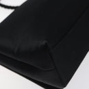 CHANEL Shoulder Bag Silk Black Gold CC Auth 123511-9