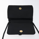 CHANEL Shoulder Bag Silk Black Gold CC Auth 123511-10
