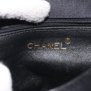 CHANEL Shoulder Bag Silk Black Gold CC Auth 123511-17