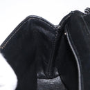 CHANEL Shoulder Bag Silk Black Gold CC Auth 123511-19