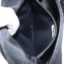 CHANEL Shoulder Bag Silk Black Gold CC Auth 123511-20