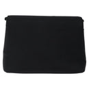 CHANEL Shoulder Bag Silk Black Gold CC Auth 123511-2