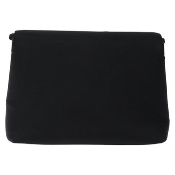 CHANEL Shoulder Bag Silk Black Gold CC Auth 123511 - 0