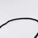 CHANEL Shoulder Bag Silk Black Gold CC Auth 123511-8