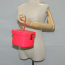 CHANEL Matelasse Vanity Pouch Enamel Pink Gold CC Auth 123518M-24