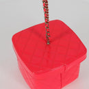 CHANEL Matelasse Vanity Pouch Enamel Pink Gold CC Auth 123518SAM-6