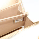 CHANEL Wallet Chain Shoulder Lamb Skin Gold White CC Auth 123520SM-23