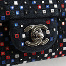 CHANEL Chain Shoulder Bag Denim Navy Silver CC Auth 123521SM-14