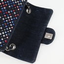 CHANEL Chain Shoulder Bag Denim Navy Silver CC Auth 123521SM-15