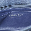 CHANEL Chain Shoulder Bag Denim Navy Silver CC Auth 123521SM-17