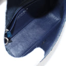 CHANEL Chain Shoulder Bag Denim Navy Silver CC Auth 123521SM-18