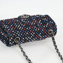 CHANEL Chain Shoulder Bag Denim Navy Silver CC Auth 123521SM-6