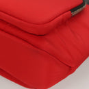 PRADA Hand Bag Nylon Red Silver Auth 123522V-14